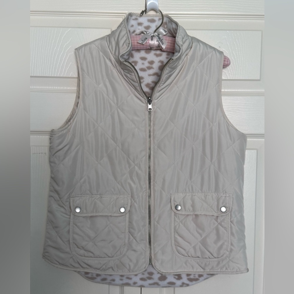 Thread & Supply Reversible Leopard Print Fleece &… - image 2